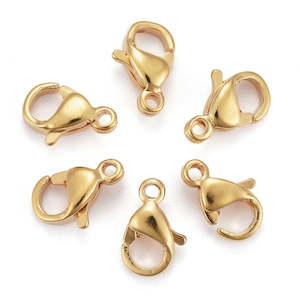 Womenswear: 10pc 24k GP Lobster Clasps