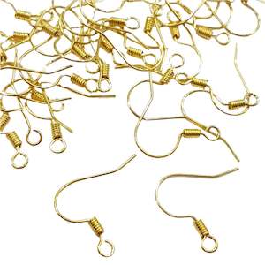 50pc Gold Plated Earring Hooks