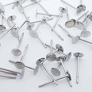 50pc Stainless Steel Earring Posts