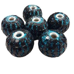 Womenswear: 6pc Black & Blue Kashmiri Beads