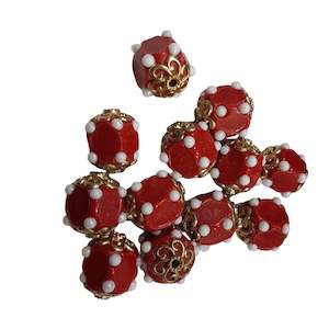 Womenswear: 12pc Red and Gold  Kashmiri Beads