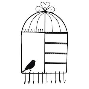 Womenswear: Black Bird Cage Jewellery Display