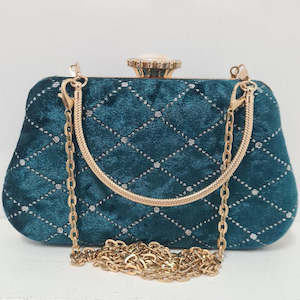 Green Velvet Clutch Purse.