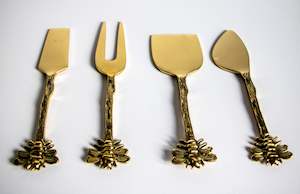 Handmade brass cheese Knife set