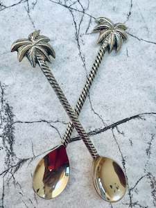 Palm Tree Handmade Brass Teaspoon