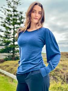 Clothing wholesaling: Puff Sleeve Merino - Blue Ombre