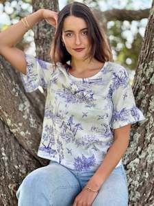 Clothing wholesaling: Cooper Top Linen Print