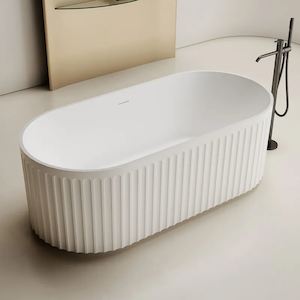 ARUVO™ ENKØ Composite Stone Freestanding Bath L1700mm Matte White