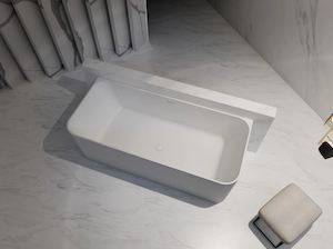 ARUVO™ SILO Composite Stone Freestanding Bath L1700mm Matte White