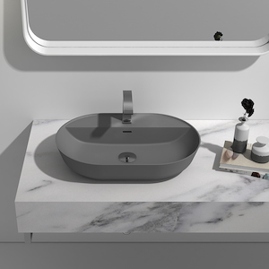 ARUVO™ GELATO Composite Stone Countertop Basin Matte Grey