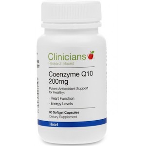 Clinicians Coenzyme Q10 200mg 60 Capsules