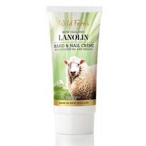 Internet only: Wild Ferns Lanolin Hand & Nail Crème with Rosehip Oil and Keratin 85ml