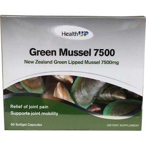 HealthUP Green Mussel 7500 60 Softgel Capsules x 4 piece