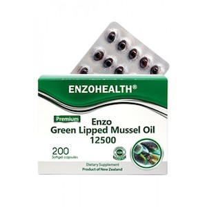 EnzoHealth Enzo Green Lipped Mussel 12500 200 Softgel Capsules