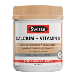 Internet only: Swisse Ultiboost Calcium + Vitamin D 150 Tablets