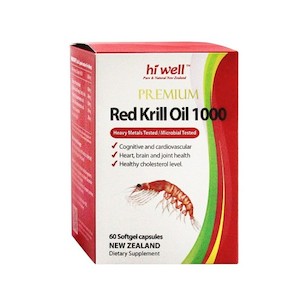 Internet only: Hi Well Premium Red Krill Oil 1000mg 60 Softgel Capsules