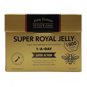 Internet only: Peter & John Super Royal Jelly 1800 10HDA 6% 200 Capsules