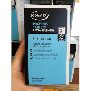 Internet only: Comvita Propolis Tablets PFL30 Extra Strength 250 Chewable Tablets