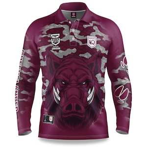 QLD Maroons "Razorback" Outback Shirts - Youth