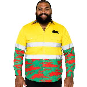 NRL Rabbitohs 'Camo' Hi-Vis Work Shirt