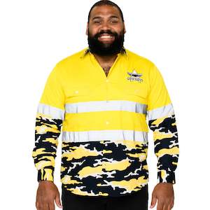 NRL Cowboys 'Camo' Hi-Vis Work Shirt