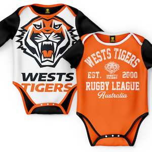 Clothing wholesaling: NRL Wests Tigers Infant 2pc Gift Set