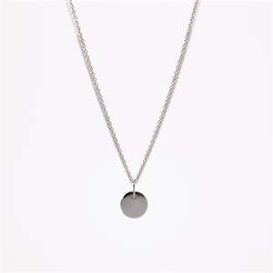 Sterling Silver Disc Necklace