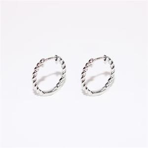 Sterling Silver Twisted Huggie Earrings