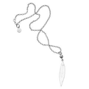 Karen Walker Leaf Pendant Cultured Pearl Necklace