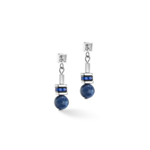 Coeur de Lion Atlantis Spheres Blue Earrings