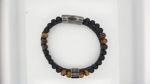 Jewellery manufacturing: Rochet Karma Black Agate and Tigers Eye Bracelet