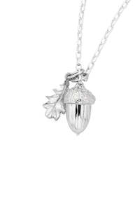 Karen Walker Stg Acorn & Leaf Pendant