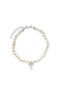 Jewellery manufacturing: Karen Walker Petite Bow with Pearls Bracelet Silver