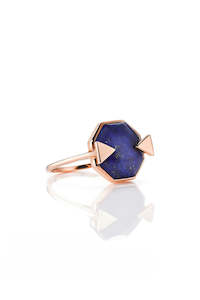 Karen Walker 9ct Yellow Gold Lapis Lazuli Astro Ring