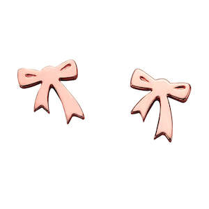 Jewellery manufacturing: Karen Walker 9ct R/Gold Mini Bow Studs