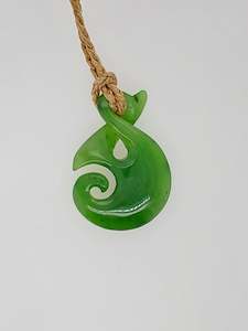 NZ Greenstone Koru with Twist