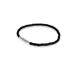 Jewellery manufacturing: Evolve Black Single Leather journey Bracelet