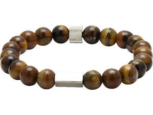 Jewellery manufacturing: Rochet 8mm Tiger Eye Bracelet