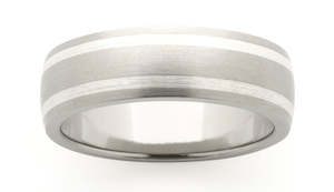 Titanium Sterling Silver  Ring