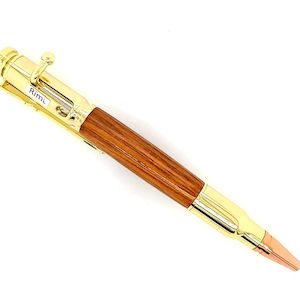 Bolt Action Pen Rimu Gold and Copper