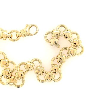 9ct Yellow Gold Swiss Cross Bracelet