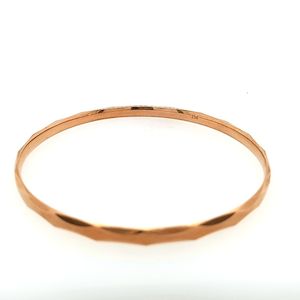 9ct Rose Gold Bevelled Bangle