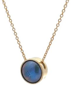 Blue Pearl 9ct Yellow Gold Sunrise Necklace