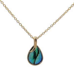 Jewellery manufacturing: Blue Pearl 9ct Yellow Gold Whisper Tear Drop Necklace