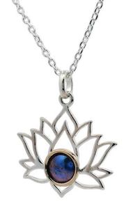 Jewellery manufacturing: Blue Pearl Lotus Necklace