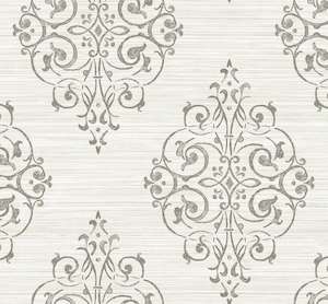 Wallpaper manufacturing: WHITE ON WHITE Wallpaper Pattern No OY34907