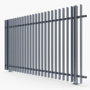 Finns Vertically Finned Fence Panel