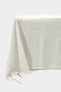 Linen Table Cloth Olive Pinstripe