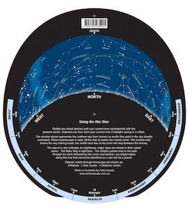 Planisphere for Southern Hemisphere