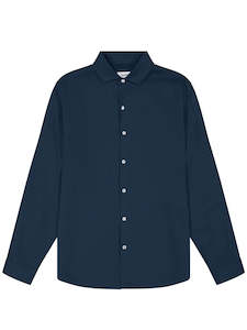 Heavy Linen Shirt - Navy